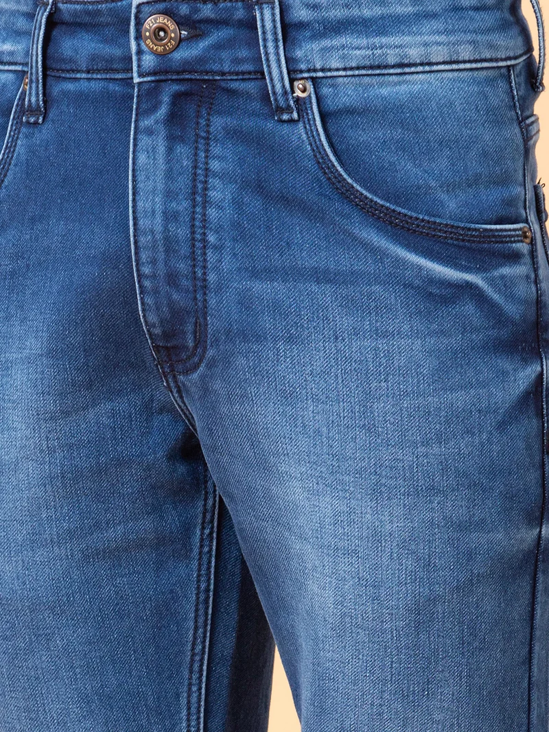 globus Globus Men Blue Mid-Rise Tapered Fit Jeans